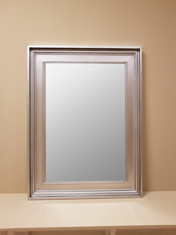 Heavy Framed Silver Mirror