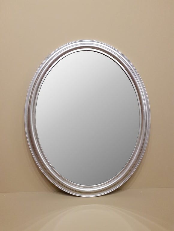 Silver Oval Framed Mirror