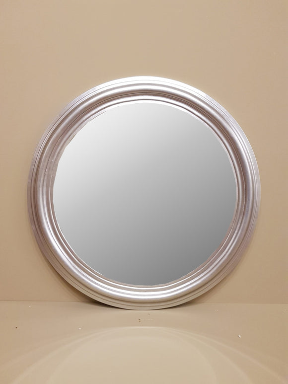 Round Silver Mirror