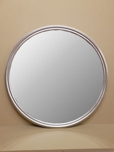 Silver Round Mirror