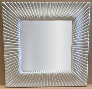White Wave Pattern Mirror