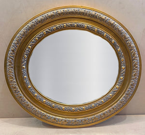 Oval Gold Carved Mirror